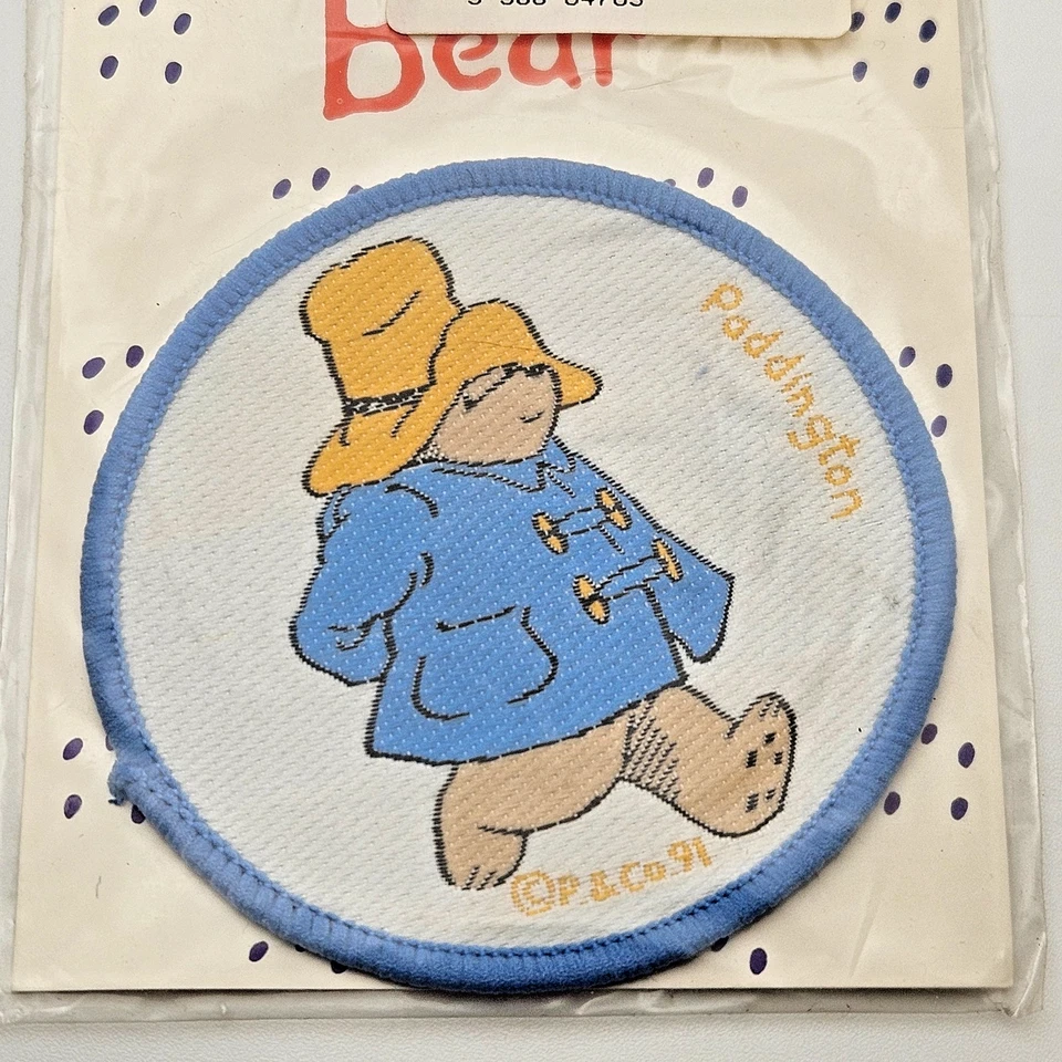Vintage 1991 Paddington Bear P & Co Embroidered Sew-On Patch – Rare Collectable - Image 2 of 4