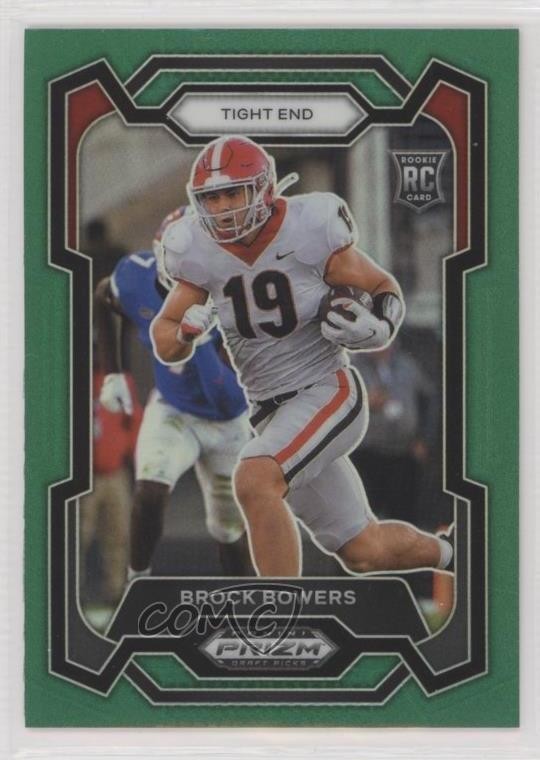 2024 Panini Prizm Draft Picks Green Prizm Brock Bowers #107 Rookie RC