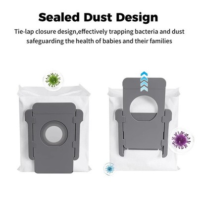 2 pcs Reusable Zippered Dust Bags for iRobot Roomba i3 i4 i6 i7 j7 i8 s9 + Plus