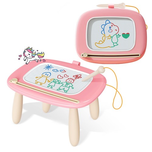 Magnetic Drawing Board, Girl Toys for 1-2 Year Old, Doodle Board Pad Learning...