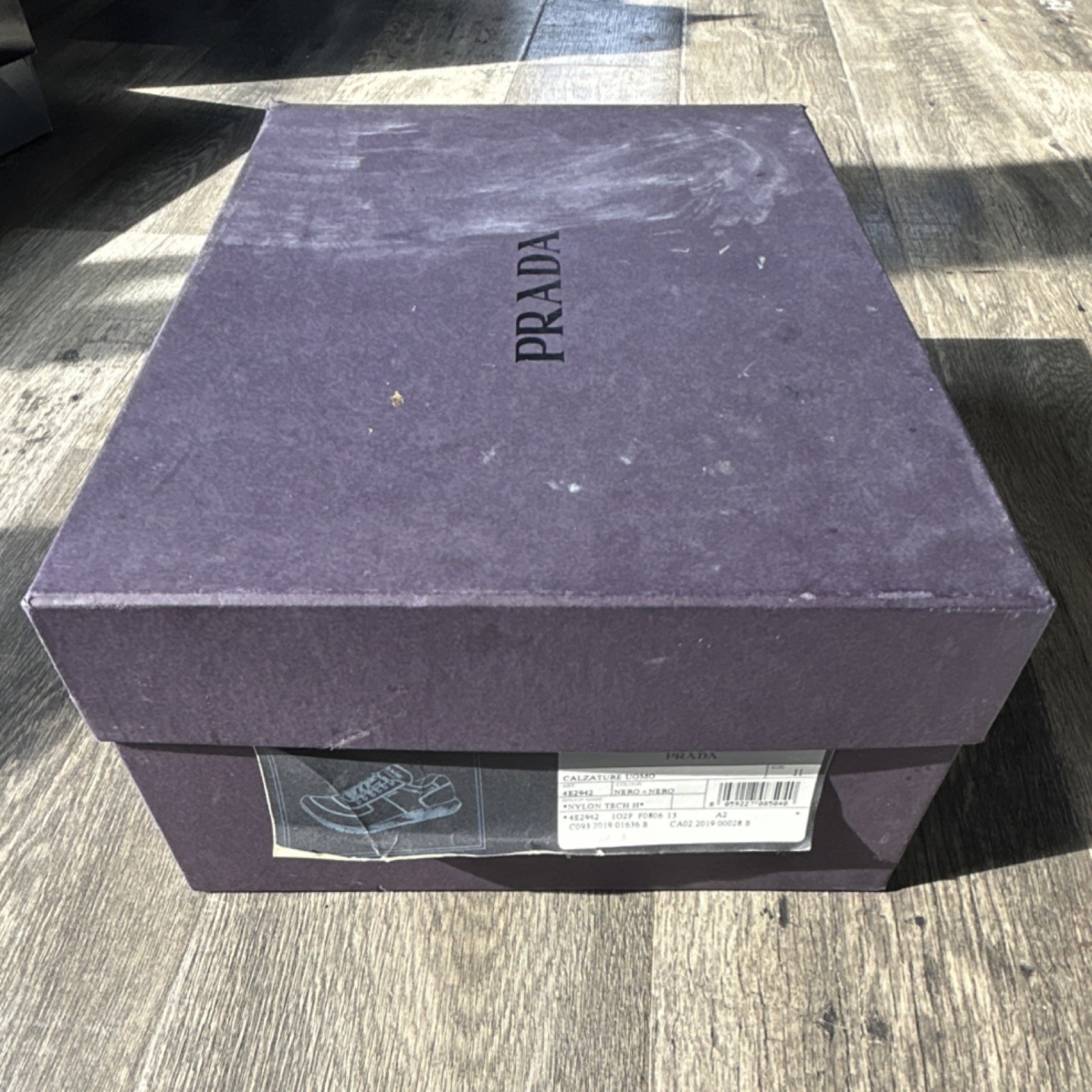 PRADA Nylon Tech H Sneaker Gray Black Nylon Suede 4E2942 thumbnail 7