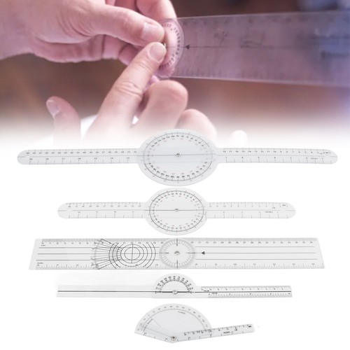 Goniometro Medico 5Pcs Goniometro Trasparente Plastica Joint Goniometro Set Kit - Foto 8 di 12