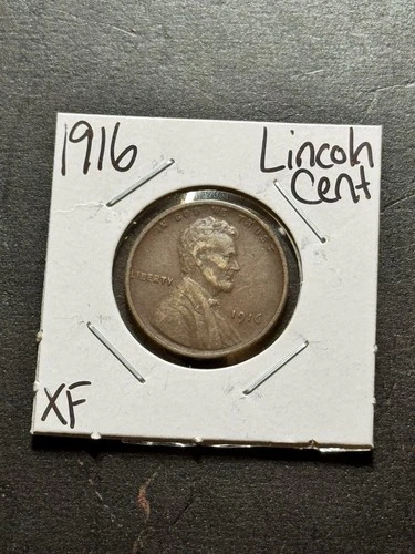 1916 Lincoln Wheat Cent Penny XF Extra Fine Better Date 1c Coin (Raw18942)