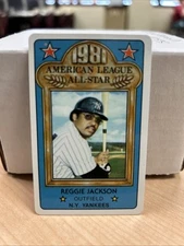 REGGIE JACKSON 1981 Topps Perma-Graphics Super Star Credit Card 150-ASA8114