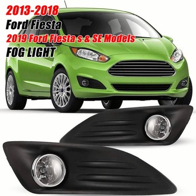 2x Fog Lights Assembly Bumper Lamps for 2013-2018 Ford Fiesta Switch harness Kit