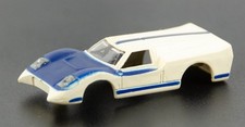 Vintage Aurora TJet 1960s Ford J Body Only HO Scale Slot Car White  Blue