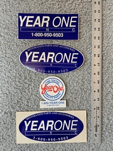 Year One Classic Automotive Parts Vintage Sticker Decal Lot of Five (5)