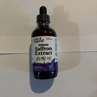 Wild & Organic, Saffron Extract Liquid Drops 4 fl oz, Exp 12/2027