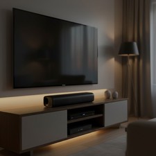 Sleek 48W Sound Bar with Bluetooth  Optical Inputs - Perfect for TV  Gaming