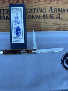 2005 Queen Schatt & Morgan New York Premier USA Bone 2 Blade English Jack Knife