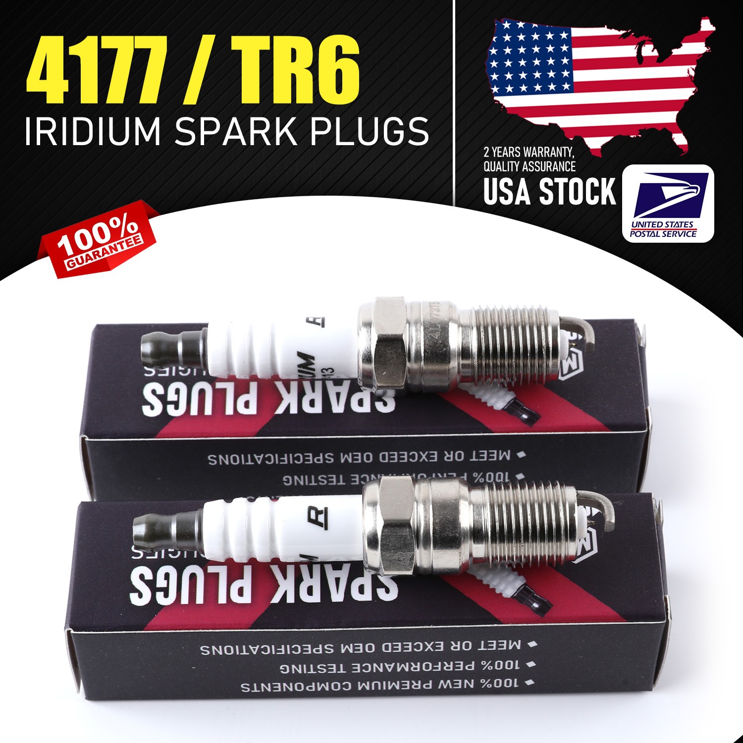 Genuine Quality For NGK 4177 TR6 Iridium Spark Plugs Set 8Pcs, US FREE SHIPPING