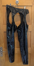 iEFiEL Black Shiny Vinyl Cut‑Out Trousers 3XL – New Unused – Statement Clubwear