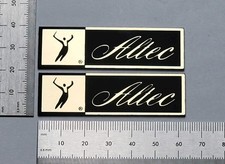 Altec Lansing Badge Logo Emblem Custom Vintage Gold Acrylic Pair Self Stick