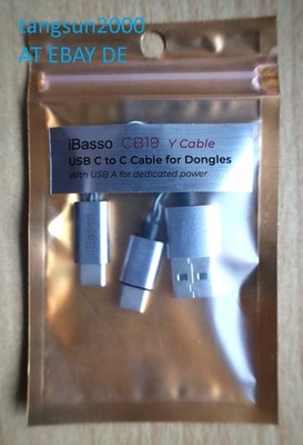 iBasso CB19 Y-Kabel USB C auf C für Dongles und USB A für Powerbank NEU OVP