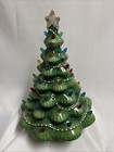 LENOX Treasured Traditions Green Porcelain Lit Christmas Tree In Box!