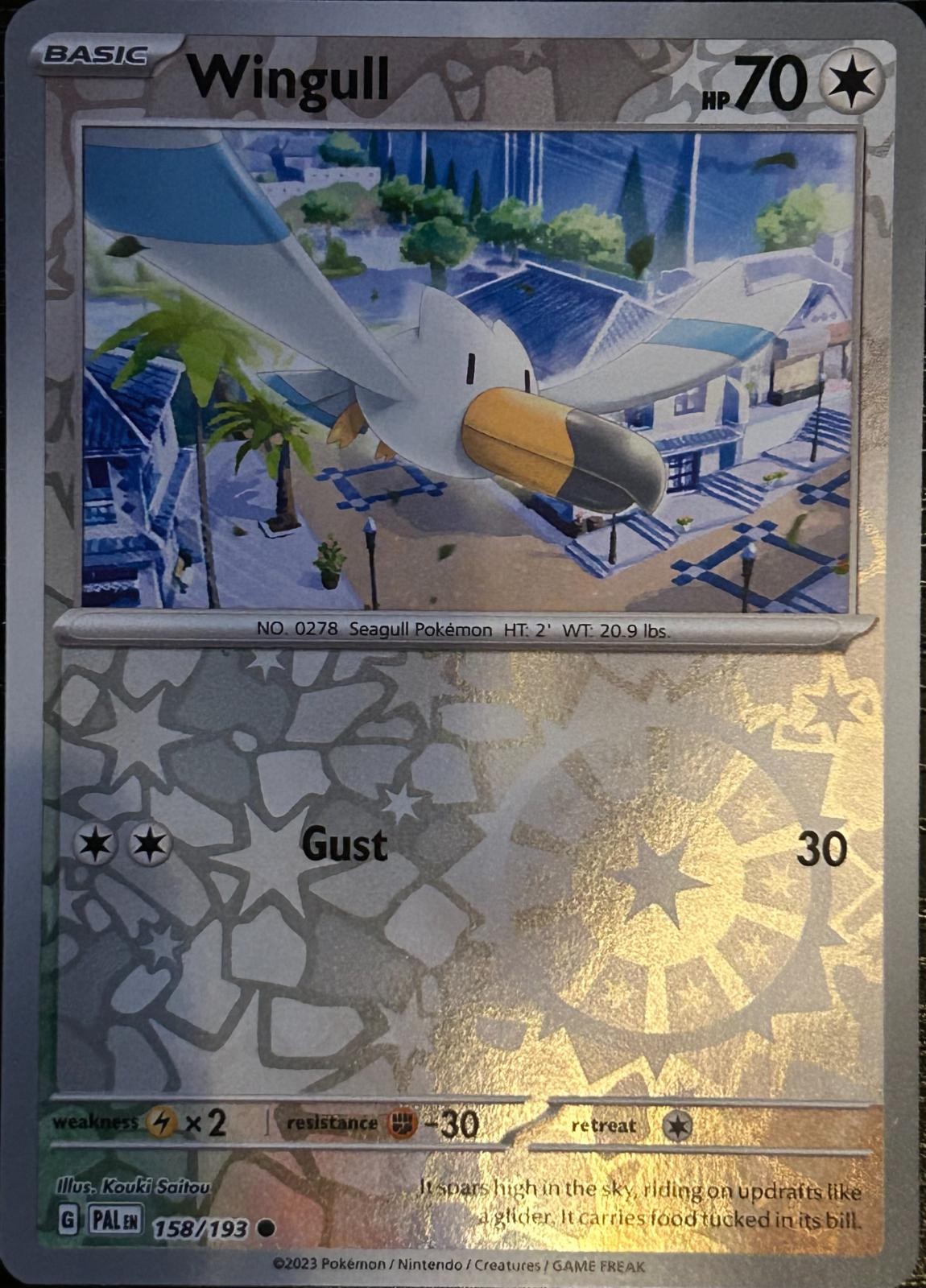 Pokemon Wingull Common 158/193 Paldea Evolved Reverse Holofoil NM