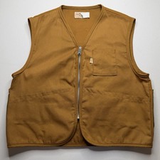 Vintage SAF T BAK Men  s Full Zip Hunting Vest Rust Brown 42  Chest Saftbak M L