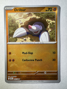 Drilbur (Poke Ball Pattern) 045/086 – Pokemon TCG SV Black Bolt – Holo 2025