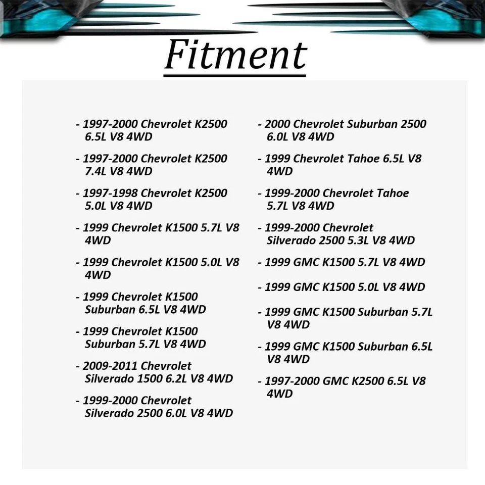 Vedação do eixo dianteiro de saída 2 peças para 2001-2015 Chevrolet Tahoe 5.3L 4WD - Imagem 4 de 4