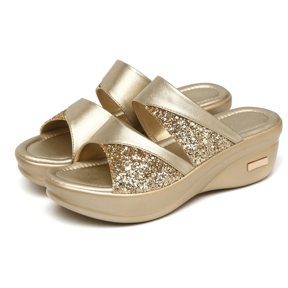 PANTOFOLA D’ORO Scarpe spugna suola spessa miss sandalo zeppa da donna sandali comodi