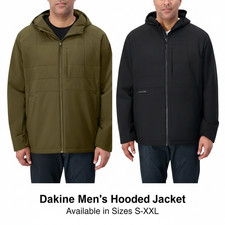 Dakine Men's Hooded Jacket Water Resistant Wind Resistant Lightweight New S-XXL