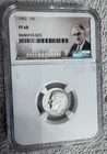 1962 Roosevelt Silver Dime NGC PF68 Proof 90% Silver FDR Portrait BU UNC
