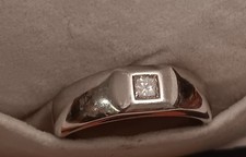Men's Diamond Princess Cut 14k White Gold Ring