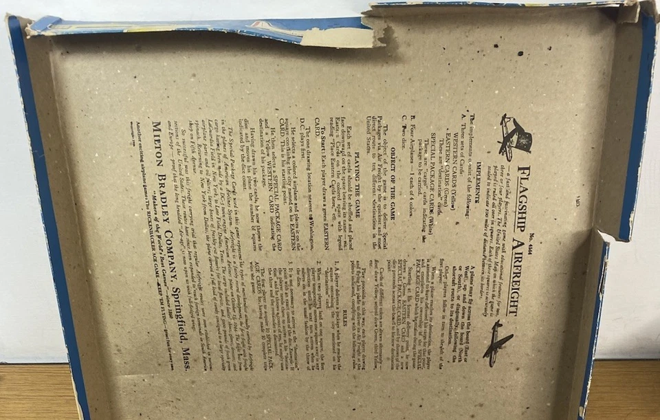 Milton Bradley Flagship Airfreight Airline Cargo Board Game-Rare 1946 - Image 2 of 4