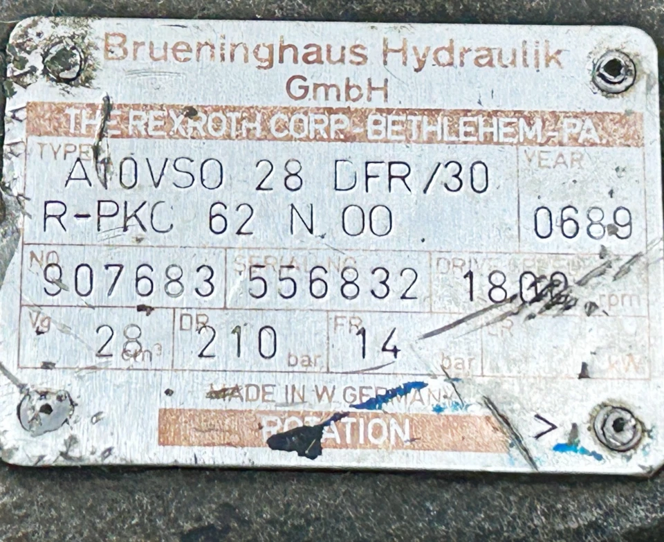 Rexroth A10VSO 28 DFR/30 R-PKC62 N 00 Axial Piston Pump - Image 2 of 4