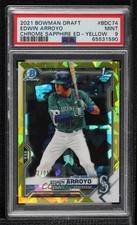 2021 Bowman Chrome Draft Sapphire Edition Yellow 52/99 Edwin Arroyo PSA 9 09an