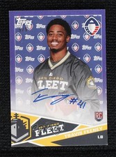 2019 Topps Alliance of American Football Purple 5/5 Travis Feeney Auto 0g0