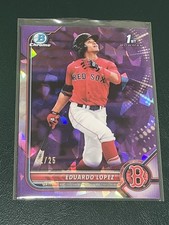 2022 Bowman Chrome SAPPHIRE Eduardo Lopez PURPLE /25