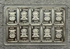 10 - 1 gram Silver Bar Lot .999 Silver In Case