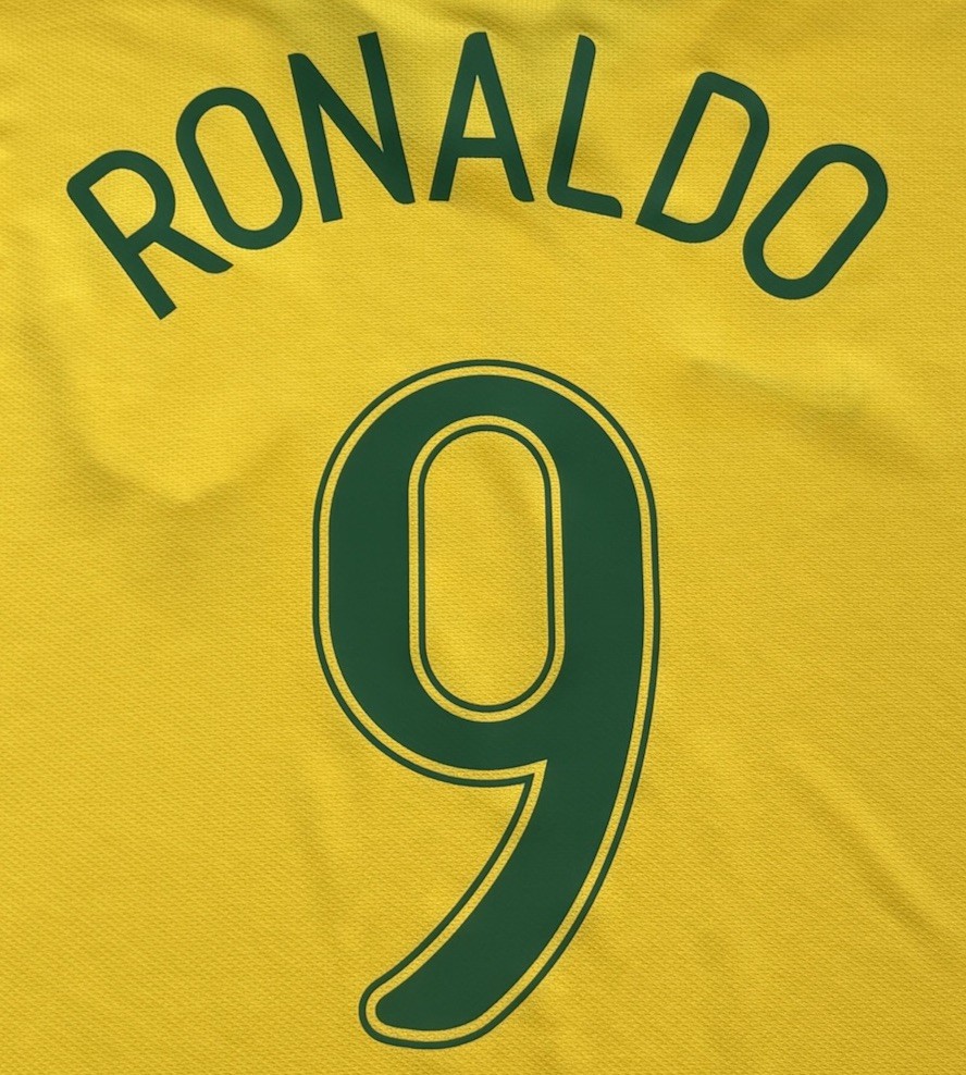 2006 Brazil Home Jersey #9 Ronaldo 2XL Nike Soccer World Cup