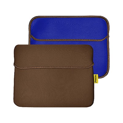AMZER 10.6 inch Reversible Horizontal Sleeve w/ Pocket  Brown/Teal Blue for iPad