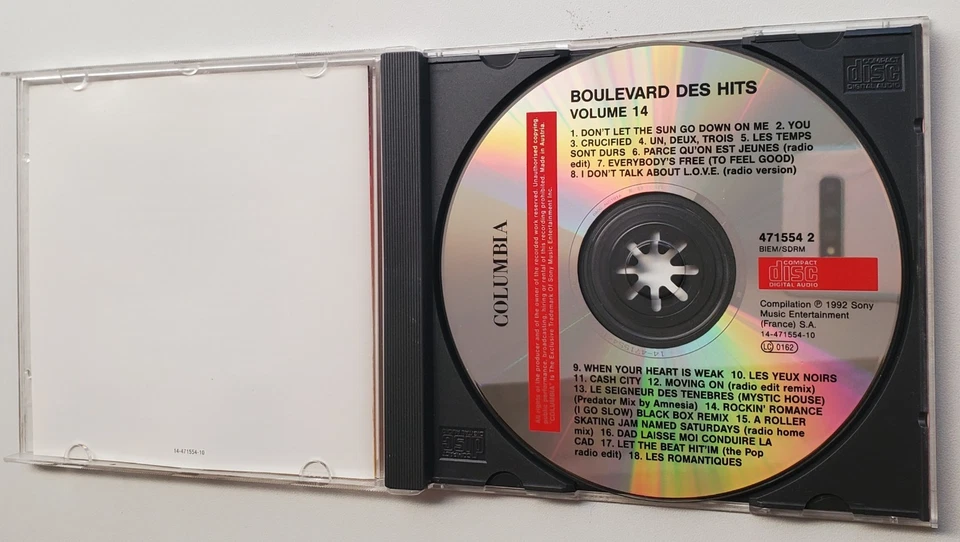 CD BOULEVARD DES HITS VOLUME 14 VARIOUS LABEL COLUMBIA 18 TITRES 1992 - Photo 2/2