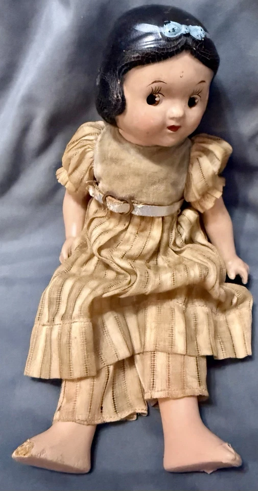 RARE 1938 SNOW WHITE SEVEN DWARVES DOLLS KNICKERBOCKER DISNEY Set 8 - Image 2 of 4