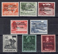 1950; Organisation pour réfugiés; Suisse, YT 354-61; neuf **; Lot 10117