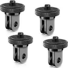 4 Pieces Aluminum Camera Tripod Mount Adapter 1/4" for Gopro Hero 9 8 SJ Xiaomi