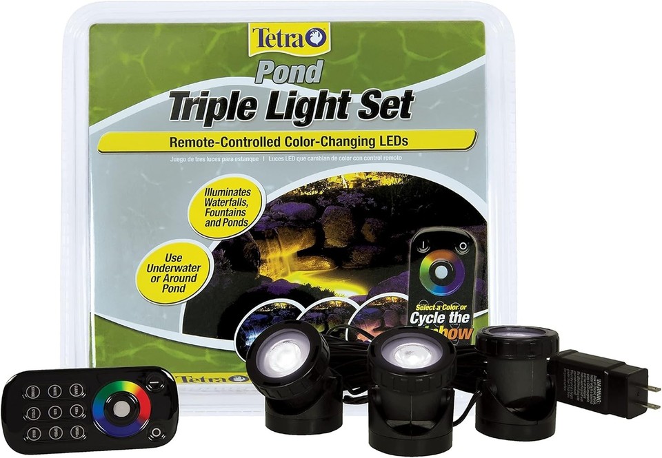 TetraPond Remote-Controlled Color Changing Triple LED Light Set | eBay