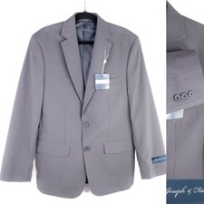Joseph Feiss Suit Gray Striped Jacket Blazer Sz Boys 14
