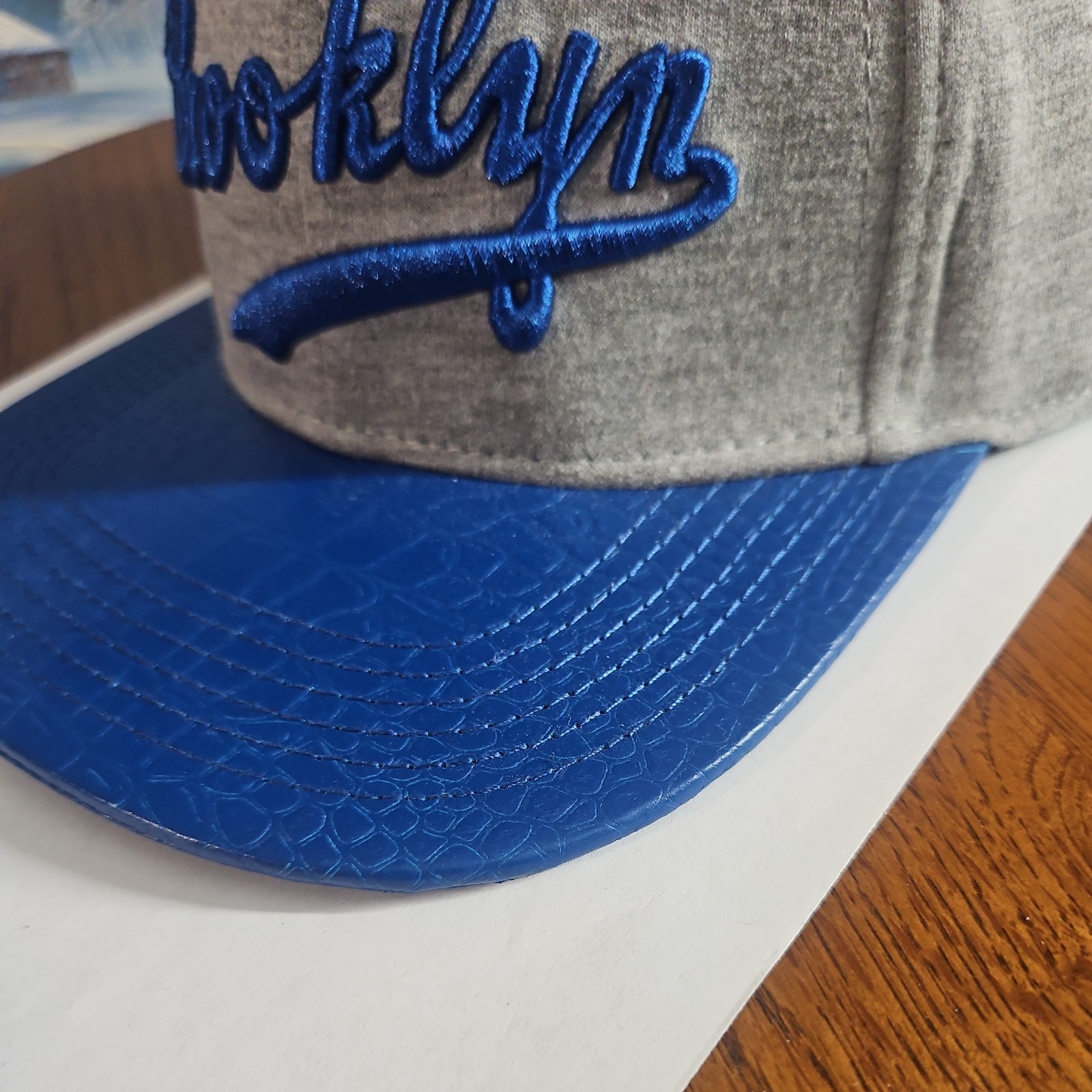 Brooklyn Dodgers SCRIPT STRAPBACK Grey Royal Hat … - image 9