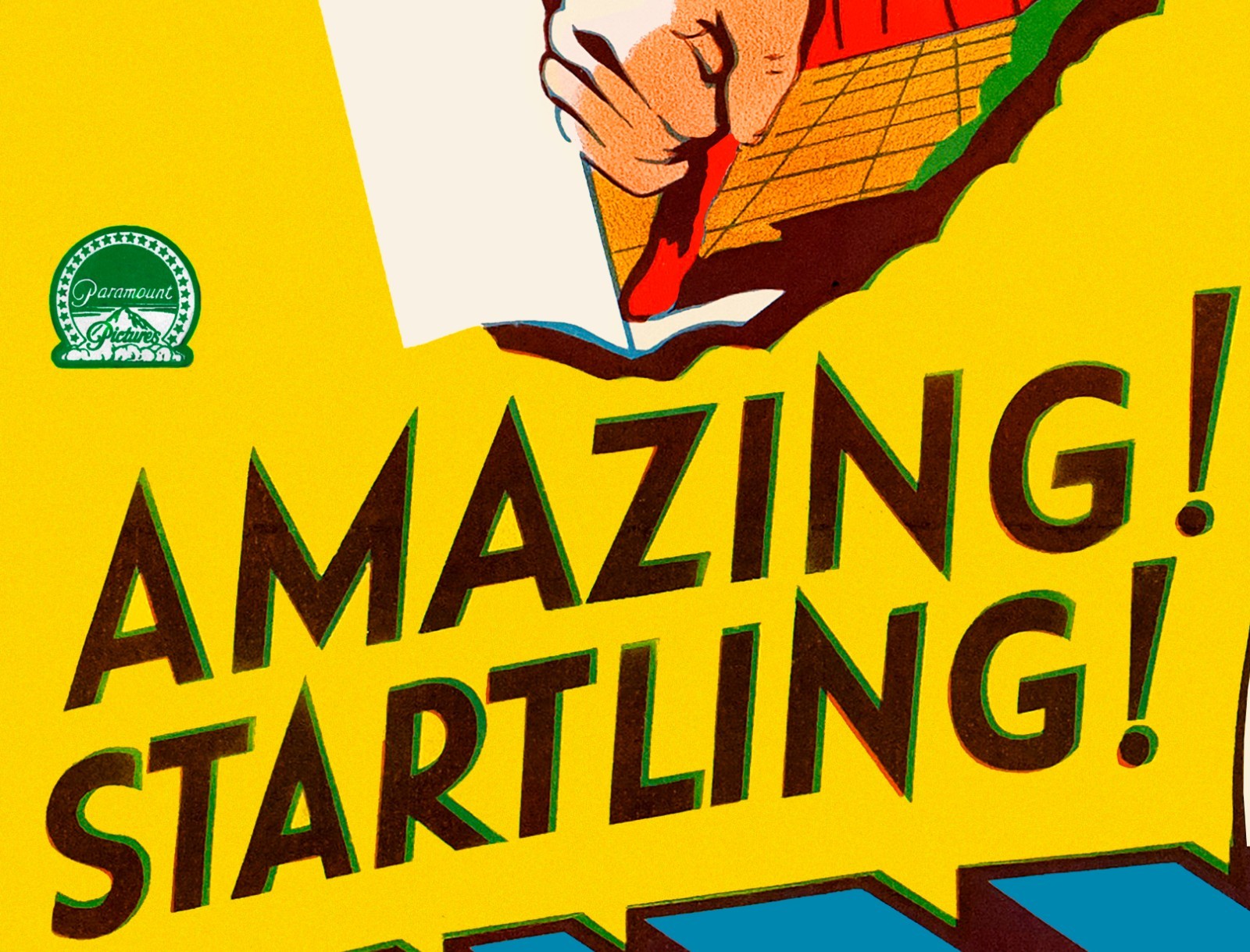 SUPERMAN (1941) 27"x41" one sheet FLEISCHER CARTOON movie poster - ULTRA RARE!