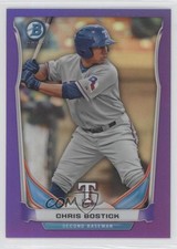 2014 Bowman Prospects Chrome Retail Purple Refractor 18/199 Chris Bostick 4h2