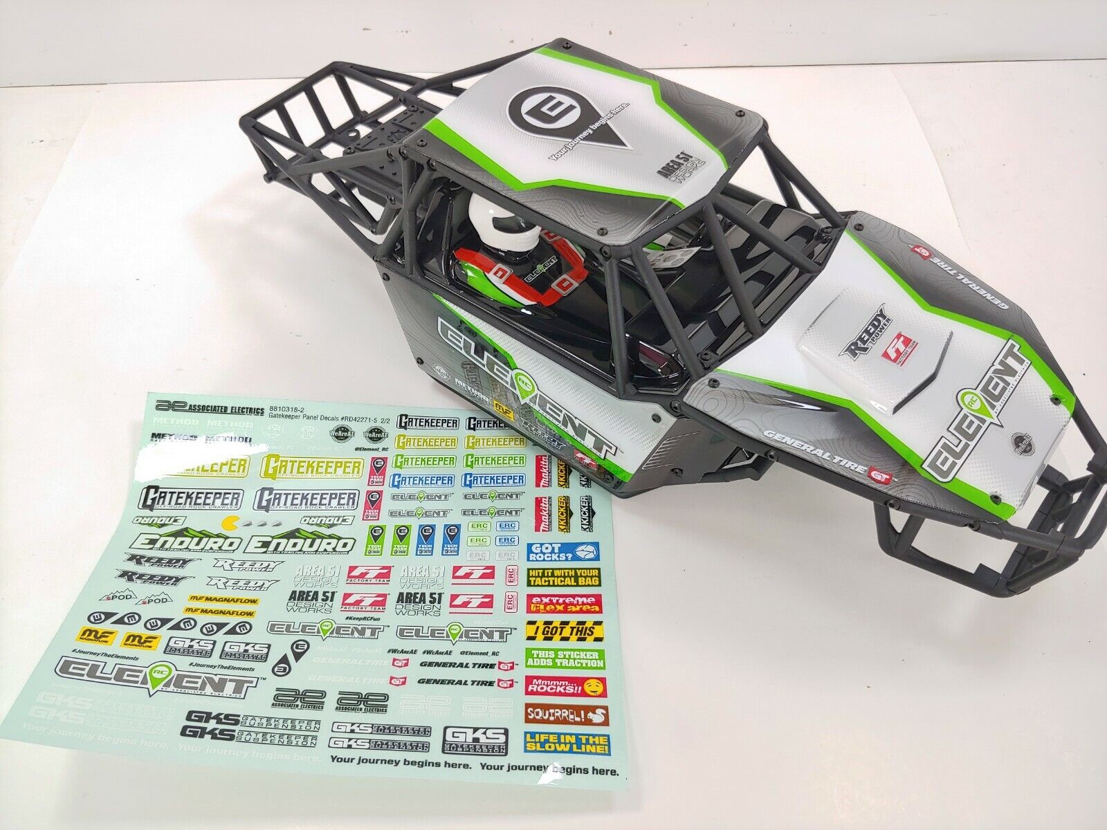 NEW: Element RC Enduro Gatekeeper Rock Crawler Buggy Frame Cage Body w/  Decals