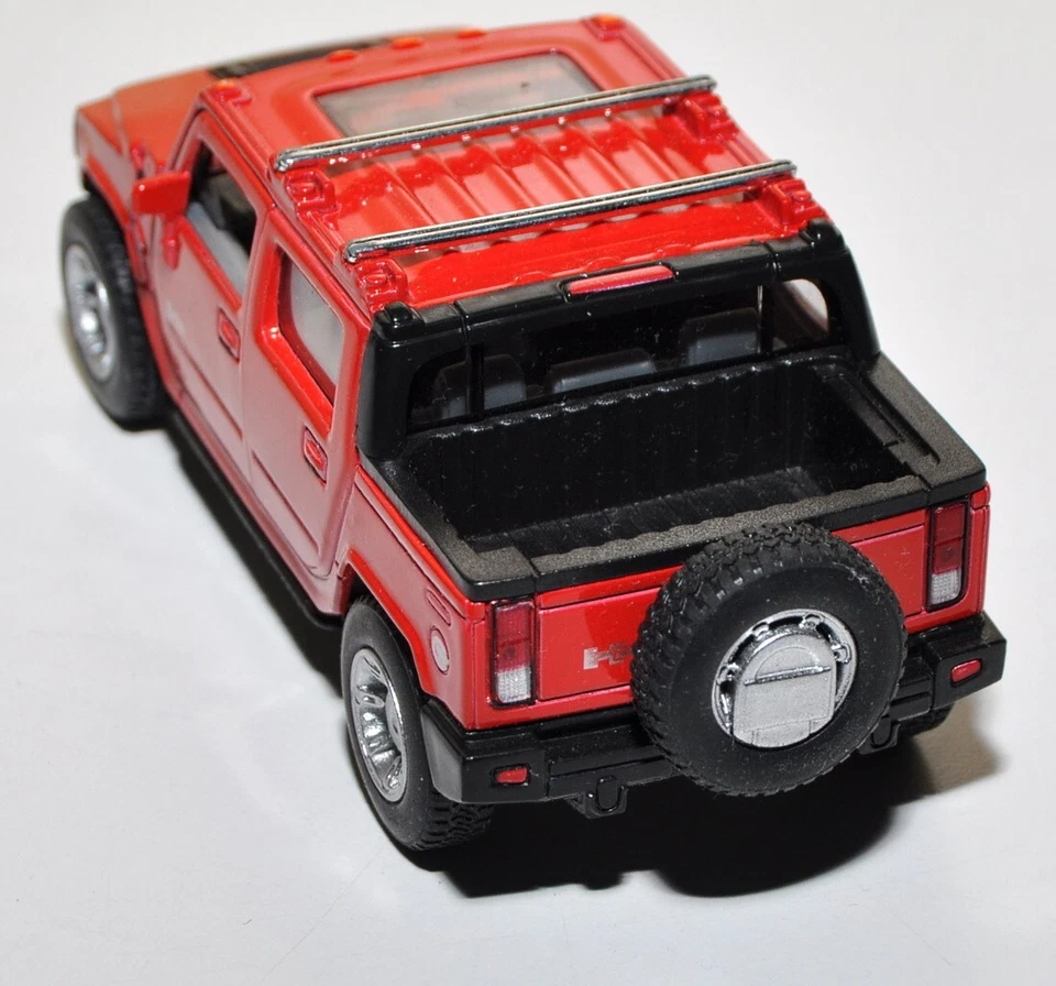 Modellino Kinsmart Hummer H2 SUT Retrocarica Rosso Scala 1:40 - Immagine 4 di 4