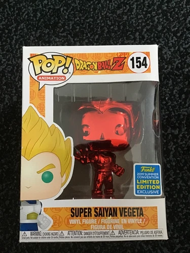 Funko Pop Dragonball Z Super Saiyan Vegeta Red 154  - 2019 Summer Convention