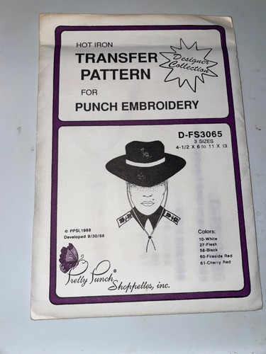 PRETTY PUNCH 1989 Wärmeübertragungsmuster Stickerei Handwerk WAHL Versand sparen - Bild 240 von 254