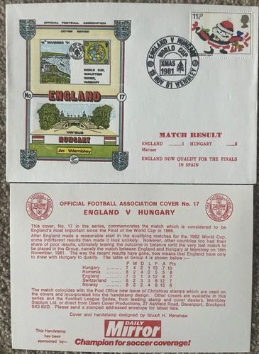 England v Hungary World Cup 1981 Dawn First Day Cover