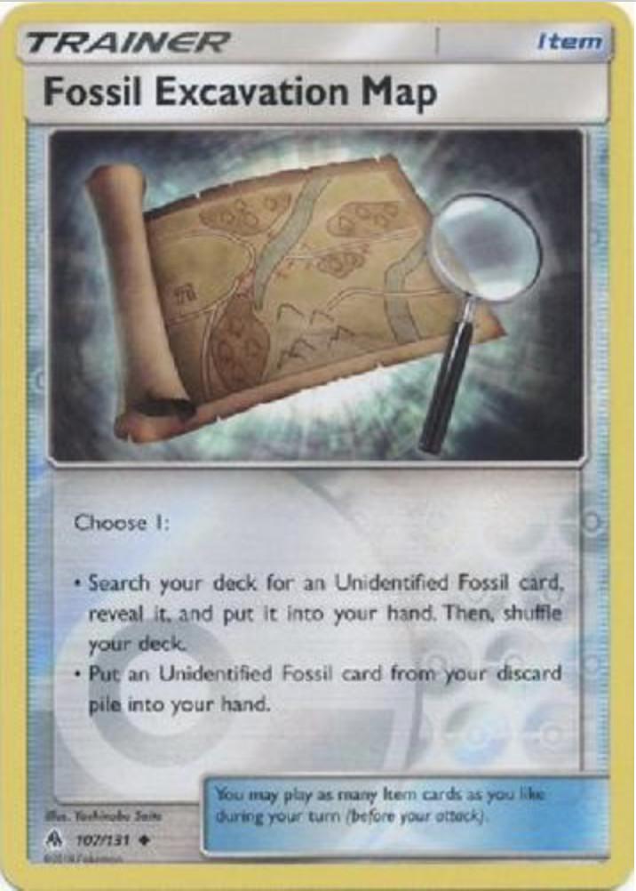Forbidden Light -  Fossil Excavation Map - 107/131 - Reverse Holo - NM/M